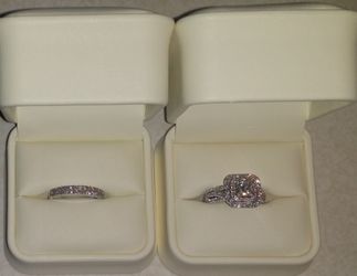 wedding ring and band