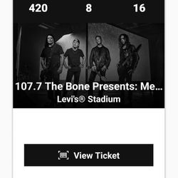 Metallica Levi's Stadium 2 Day Tickets $125.00 Ea.
