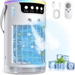 Portable Air Conditioners, Personal Evaporative Air Cooler 1200ML with Ice Cooling Mist Fans That Blow Cold Air Like AC Mini AC Unit for Bedroom, Home