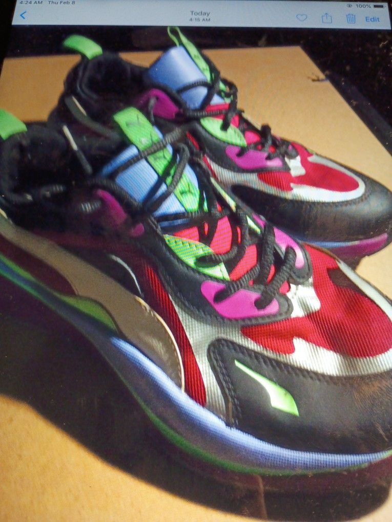 PUMA RS CURVE " BERRY GLITCH" WOMEN'S RUNNING SHOES 381831-01 SIZE. 6.5
