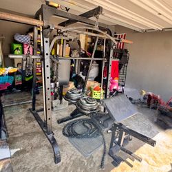 Iron Body Smith Machine Home Gym Setup