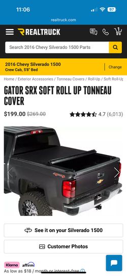 Gator SRX Soft Rollup Tonneau Cover