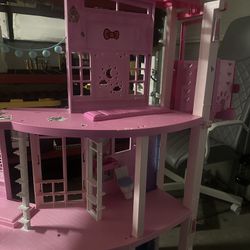 Pink Barbie Doll House