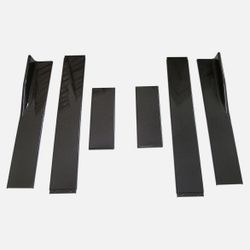 Carbon Fiber Look Side Skirt Universal Extension