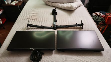 24" PC Gaming Monitors With Desk Attachment Swing Arm.