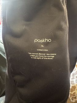 Paskho Black Hooded Coat Jacket XL