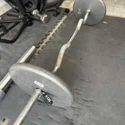 EZ Bar with weights 