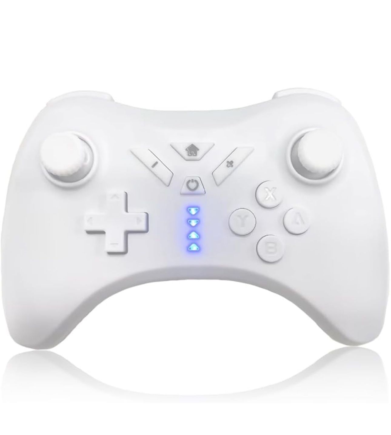 PowerLead Pro Controller for Wii U, Wireless Controller Gamepad for Wii U Rechargeable Game Controller Joystick - White