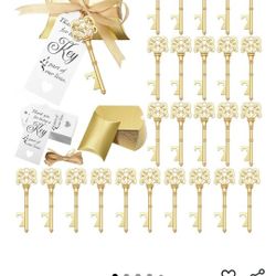100 Bottle Opener Key For Wedding,  Quinceanera,  Anneversary , Birthday, Bridal Shower Favors.  For 100 Guests