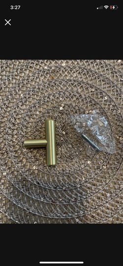 Brushed Brass T Knobs 2” Brand New