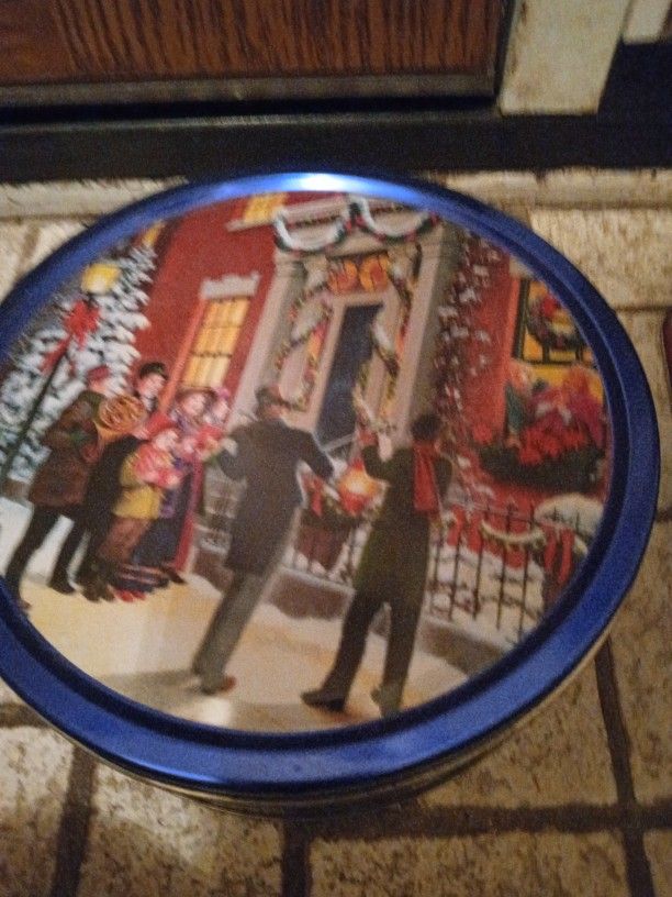 Eight Decortive Christmas Tins For One Low Price