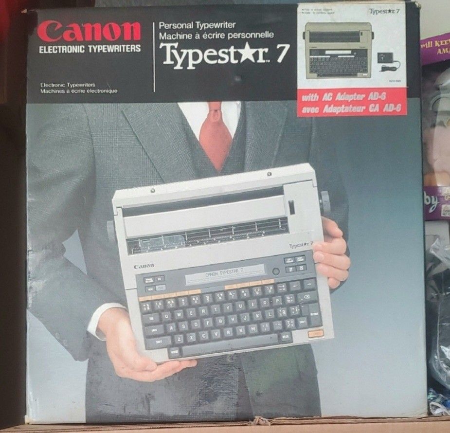 Canon TypeStar 7 Electronic Typewriter in Gray and Black