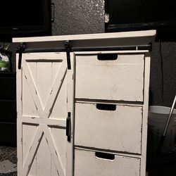 Rustic White Cabinet/ Dresser