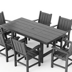 7pc HDPE Dining Table 