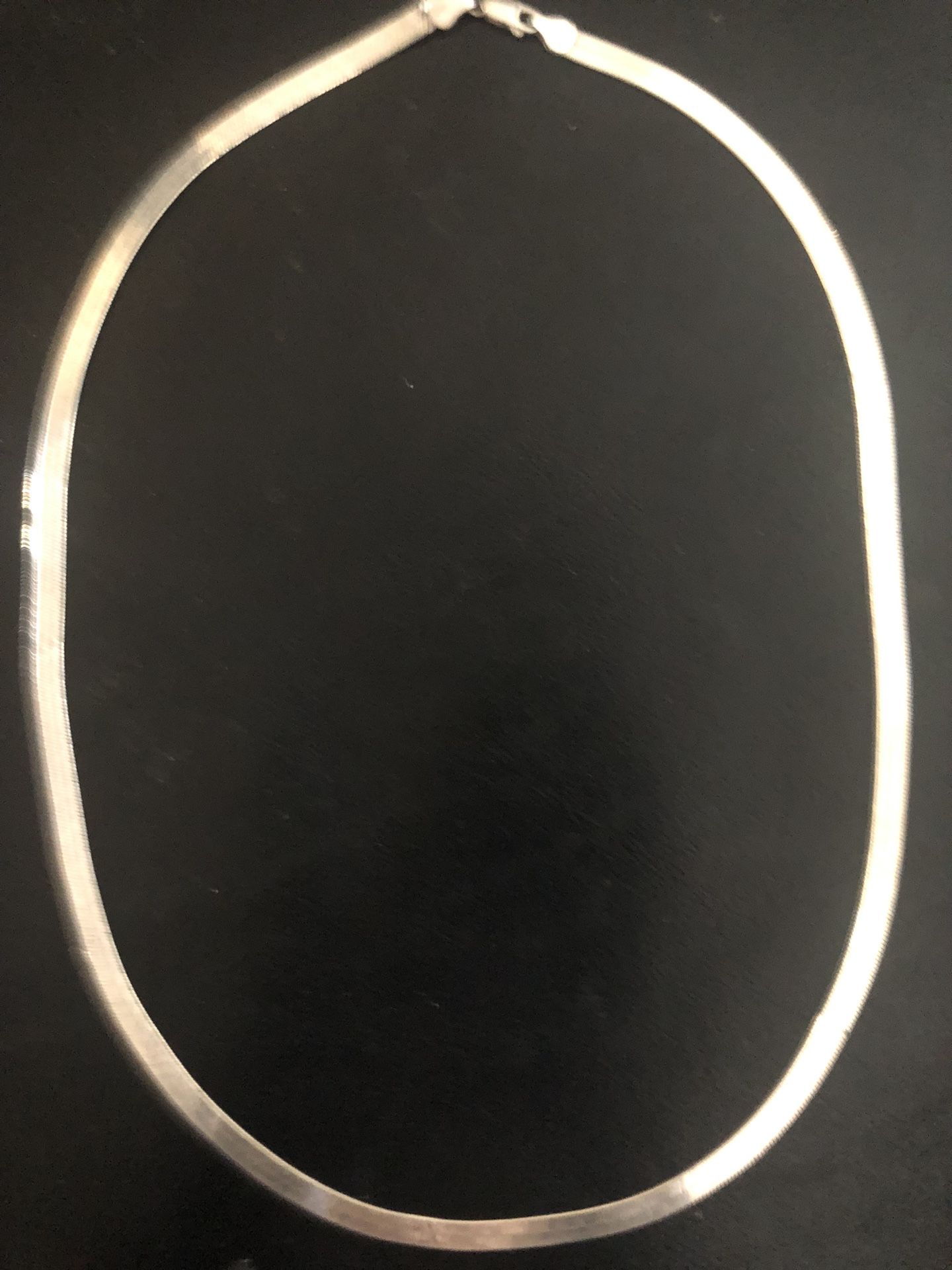 925 Sterling Silver Herringbone Necklace 1/2 Ounce 16 . 64 grams 24 Inches Long!