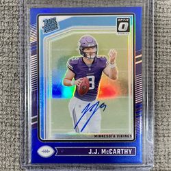 Jj McCarthy Blue Optic Auto /99 $175