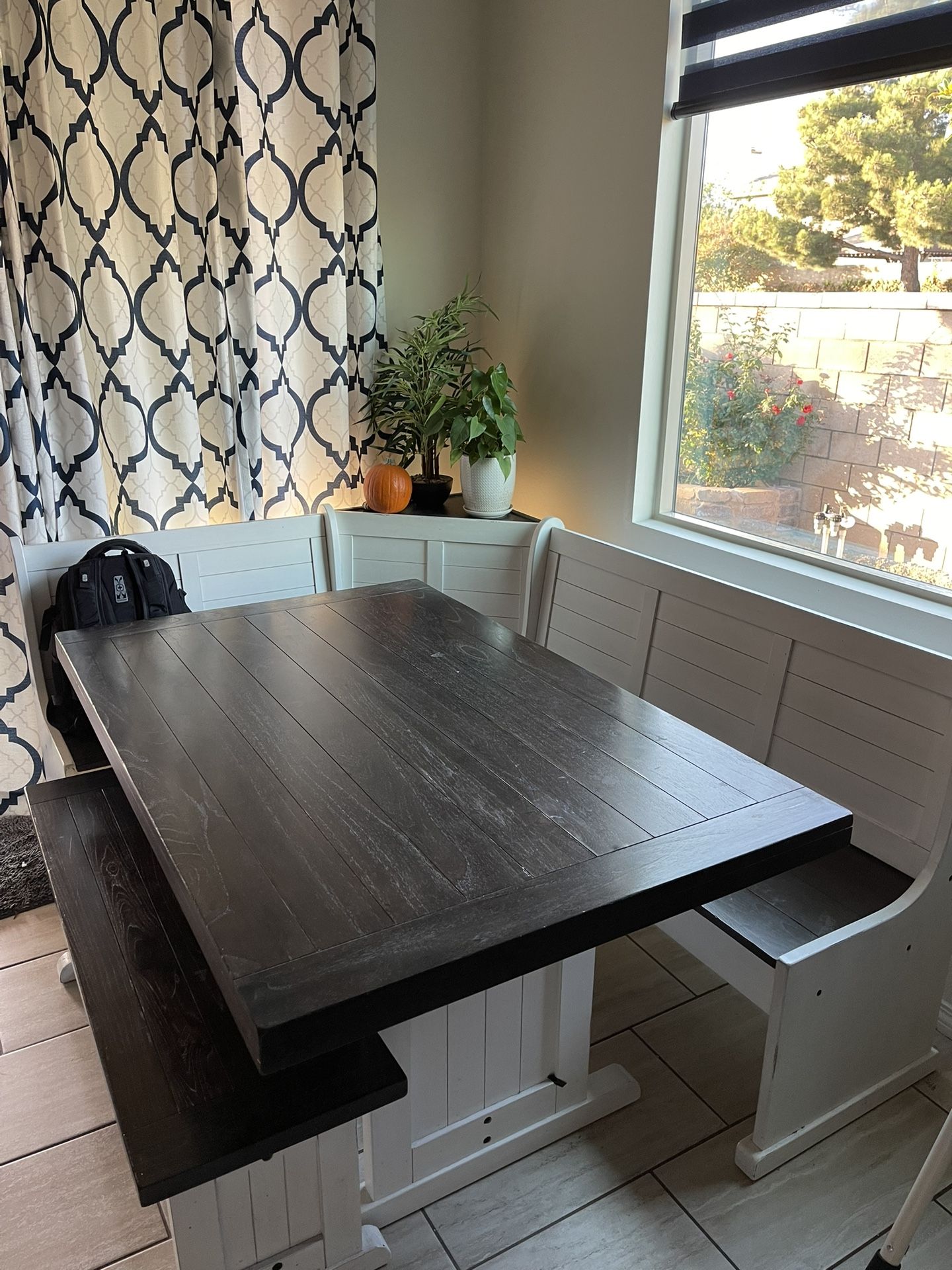 Wooden Corner Dining Table
