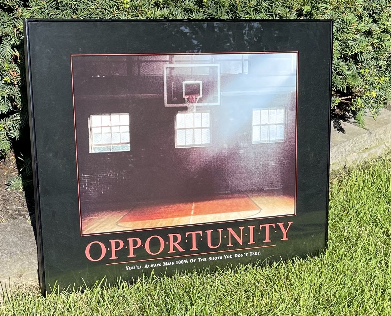 Framed Motivational Art-basketball