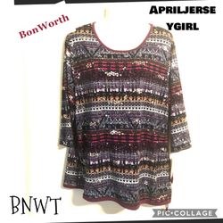 BNWT - Bon Worth beautiful top with sequins