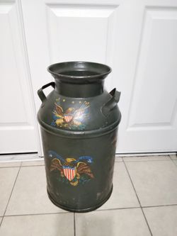 Vintage metal jar