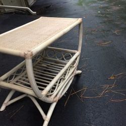 Wicker side/end table 26”L  x 16” W x 20” H