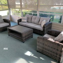 Garden, Patio Furniture Conversation Set 💚No Needed Credit Check 💛 $39 Down Payment with Financing