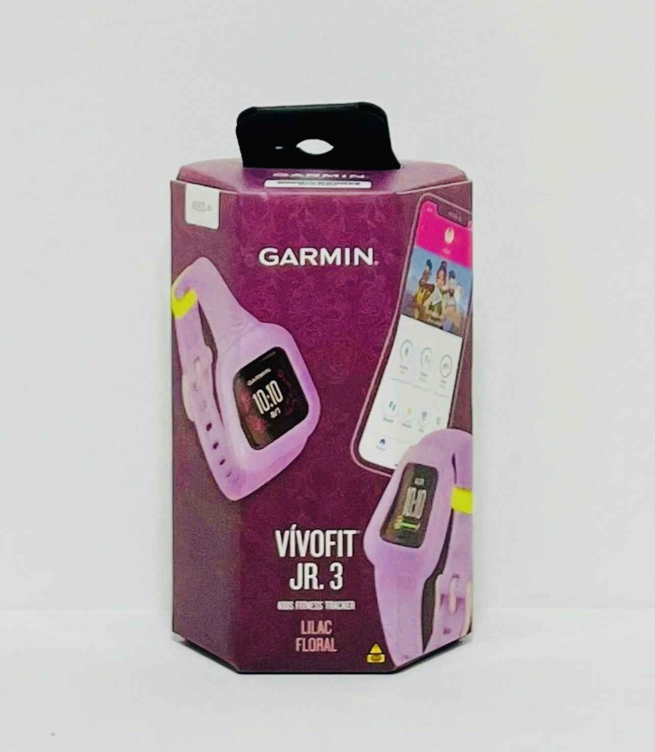 BRAND NEW IN BOX Garmin vivofit jr. 3 Kids Fitness Tracker Watch Lilac Floral
