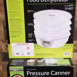 Pressure Canner, Canning Kit, and food dehydrator