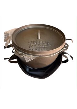 NEW Ridgeway by Kelty 12” Cast Iron Footed Dutch Oven w/ Lid & Carry Bag