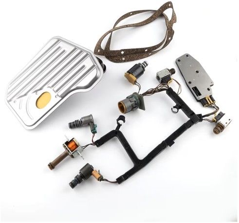 4L60E 4L65E Transmission Solenoid Kit with Harness Fit for GMC for Chevy 2003-2007 GM EPC Shift TCC 3-2 PWM Automotive Replacement Transmission Soleno
