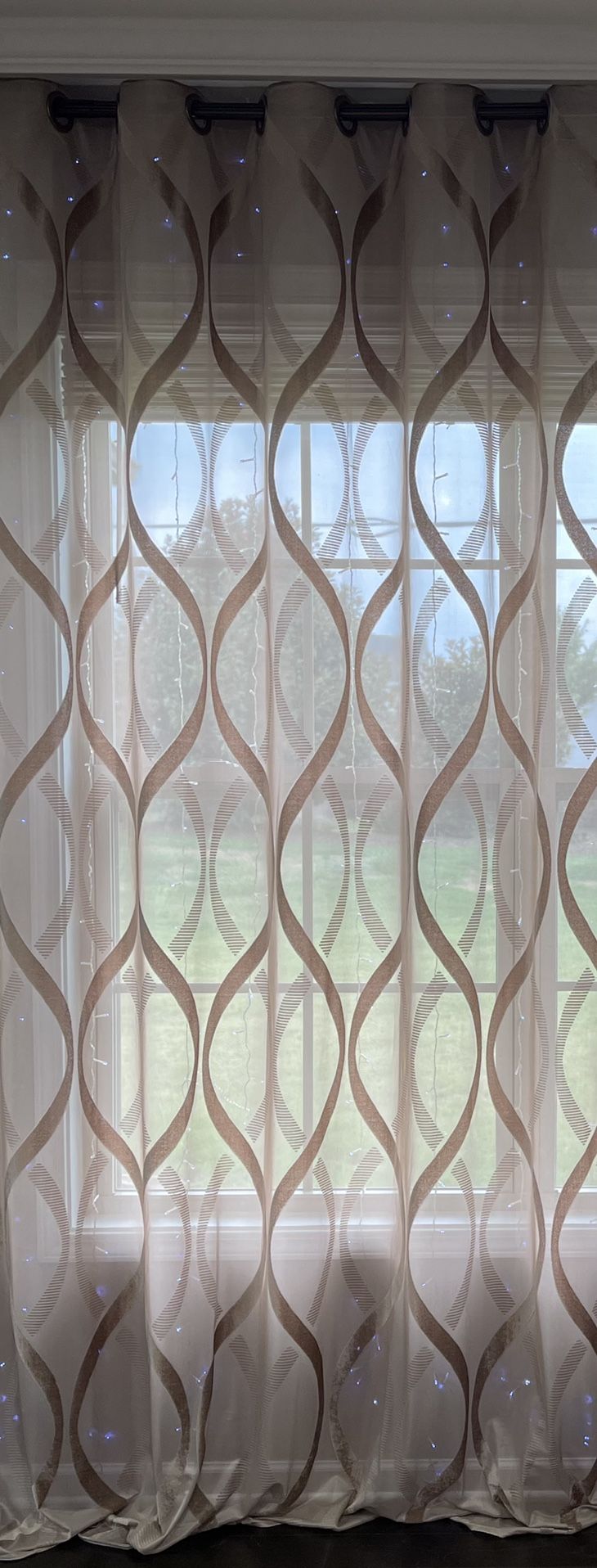 Curtain width is 78,74”and the length is 96 inches