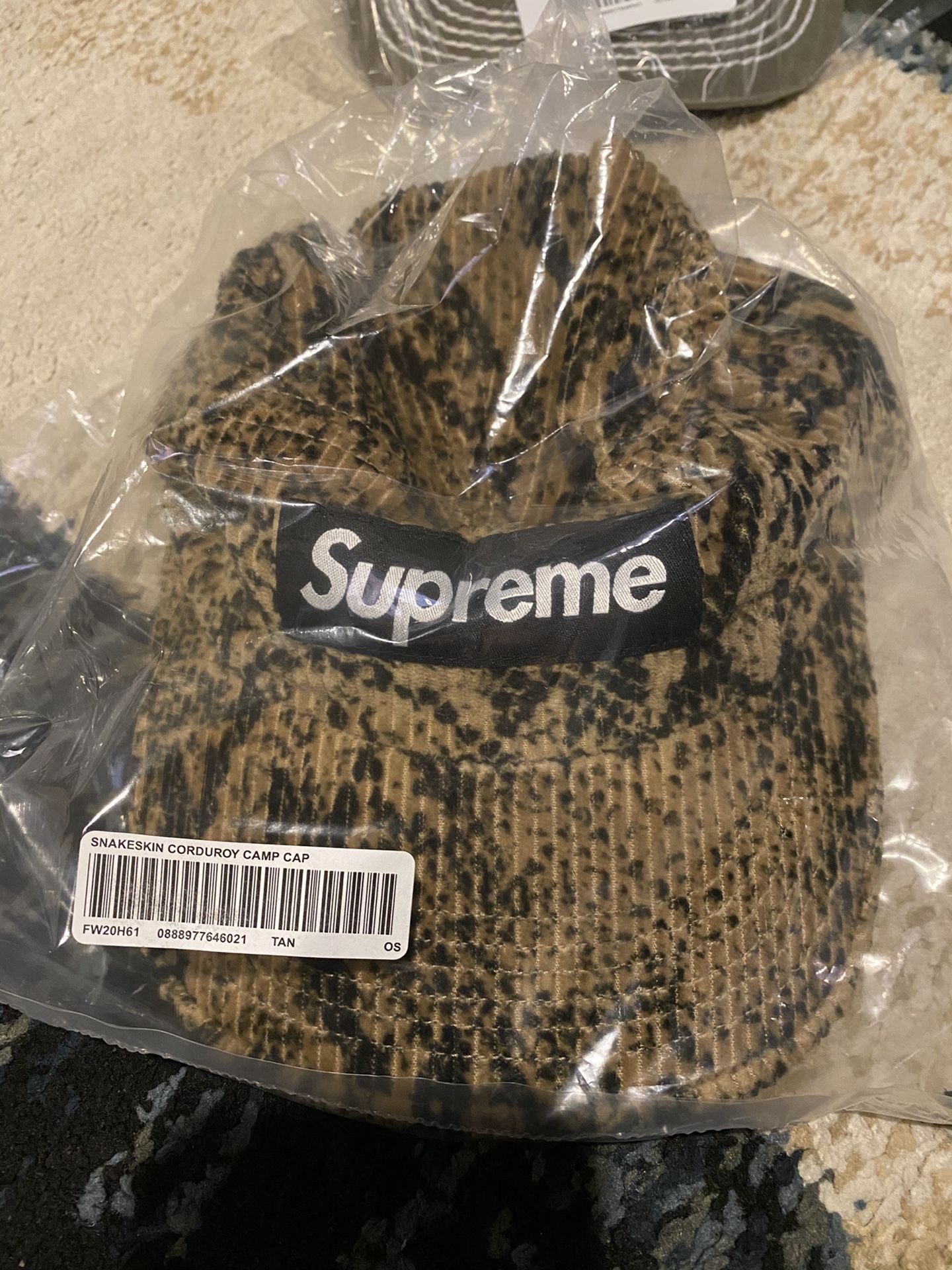 Supreme Snakeskin Camp Cap