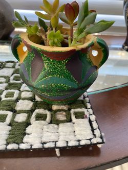 Vase y planta