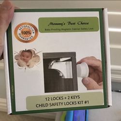 Magnetic Cabinet Lock Baby Proofing Set Of 12 Locks 2 Keys