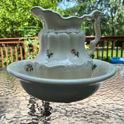 Antique (1896) Pitcher and Wash Basin