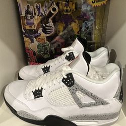 Air Jordans 4 Cement White