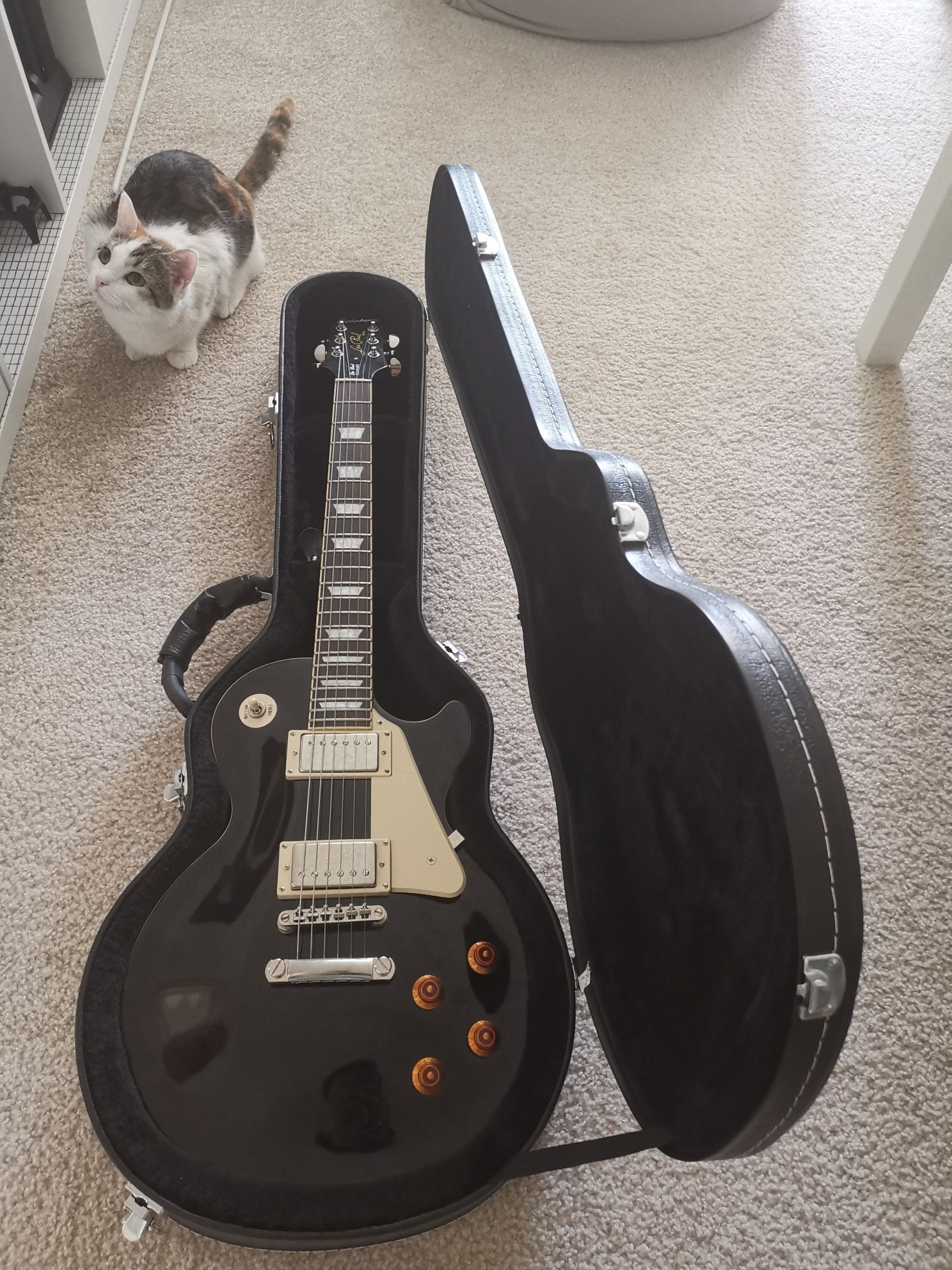 2015 Epiphone Les Paul Standard Black Electric Guitar