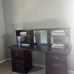 Heavy Wood Desk With or Without Hutch 