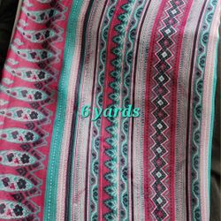 Pink/Turquoise Saree Only