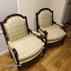 Custom Living Room  Chairs Pair