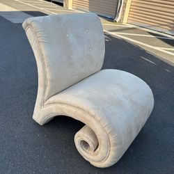 PostModern Sculptural Scroll Lounge Chair 