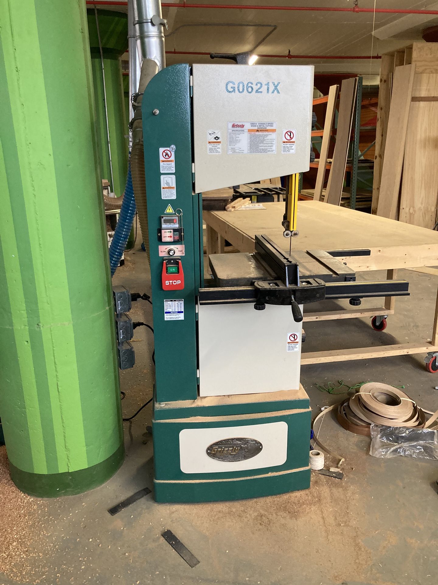 Grizzly G0621X Variable Speed Wood & Metal Bandsaw (Inverter Motor)