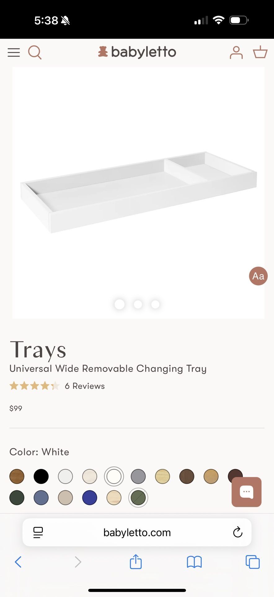 Babyletto Changing Tray