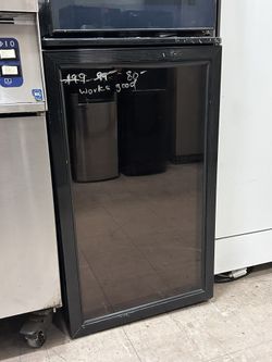 SALE Sleek Black Mini Wine Fridge - Compact 5-Bottle Glass Door Countertop Chiller