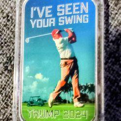 ​1 oz Scottsdale Mint Silver Bar - Trump "I've Seen Your Swing"