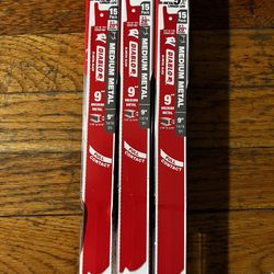 3-15 Count Packs Diablo 9in Reciprocating Saw Blades for Medium Metal 