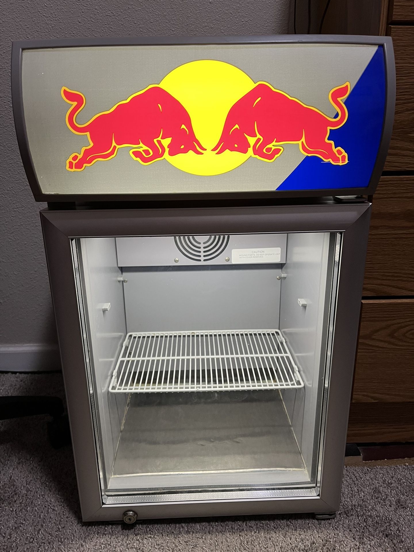 red bull mini fridge