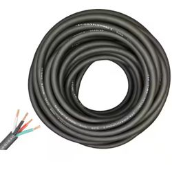 WindyNation 25 ft. 14/4 14-Gauge 4 Conductor 300-Volt Black SJOOW Cable Cord