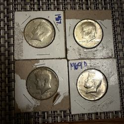 4 Silver Half Dollars