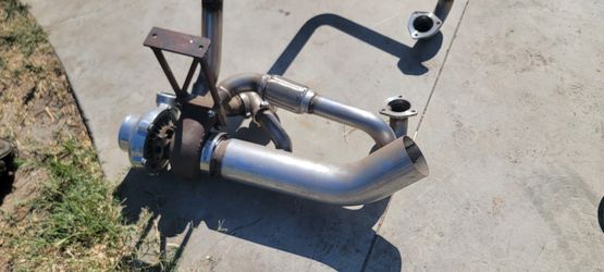 Turbo Charger Turbocharger W/ Blow Off Waste Gate All Stainless Steel Tubing